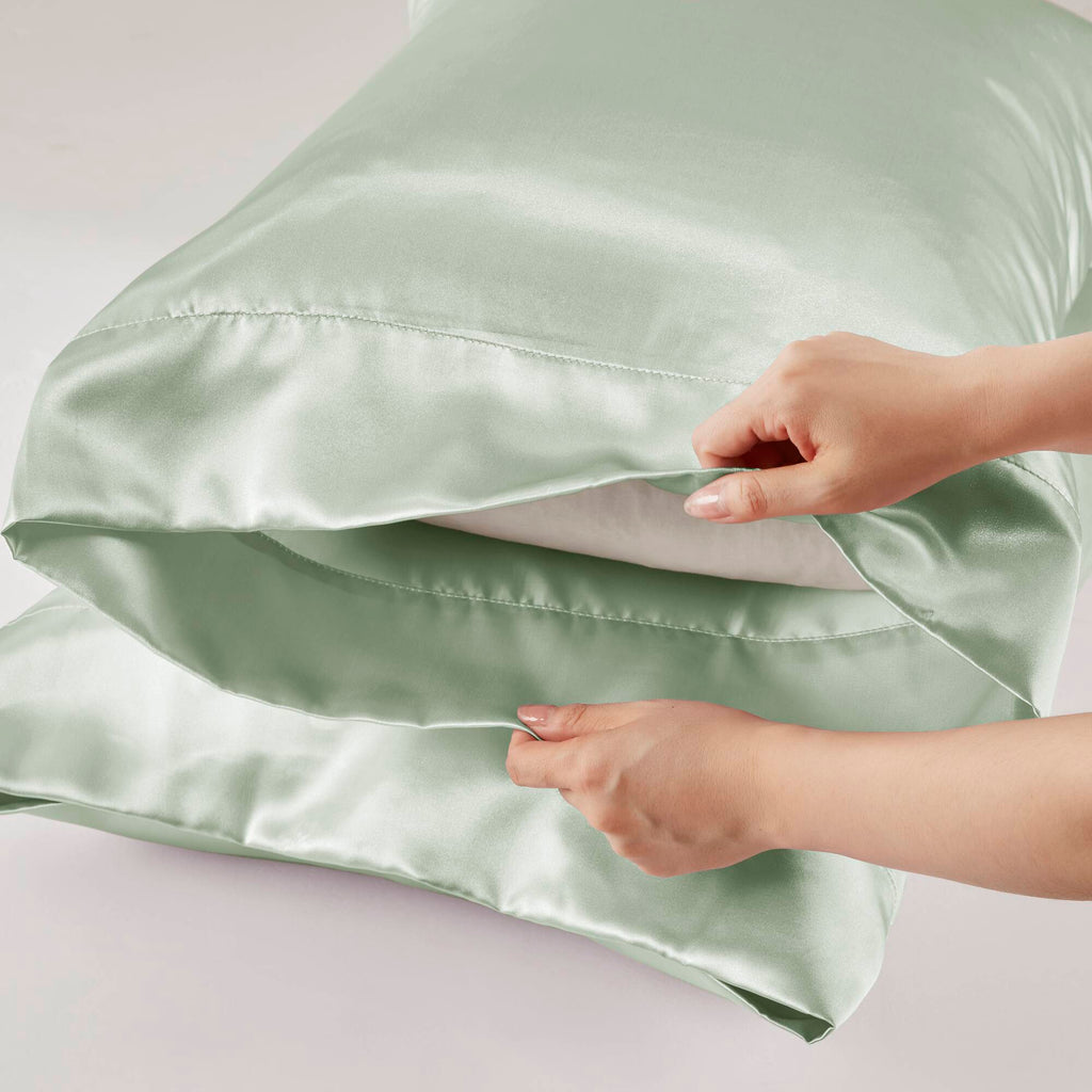 Bed Sheet Set, Satin for Master Bedrooms, Guest Beds and Daily Use, 6 Sizes and 12 Colors, Designed for Everyday Home Use image 74