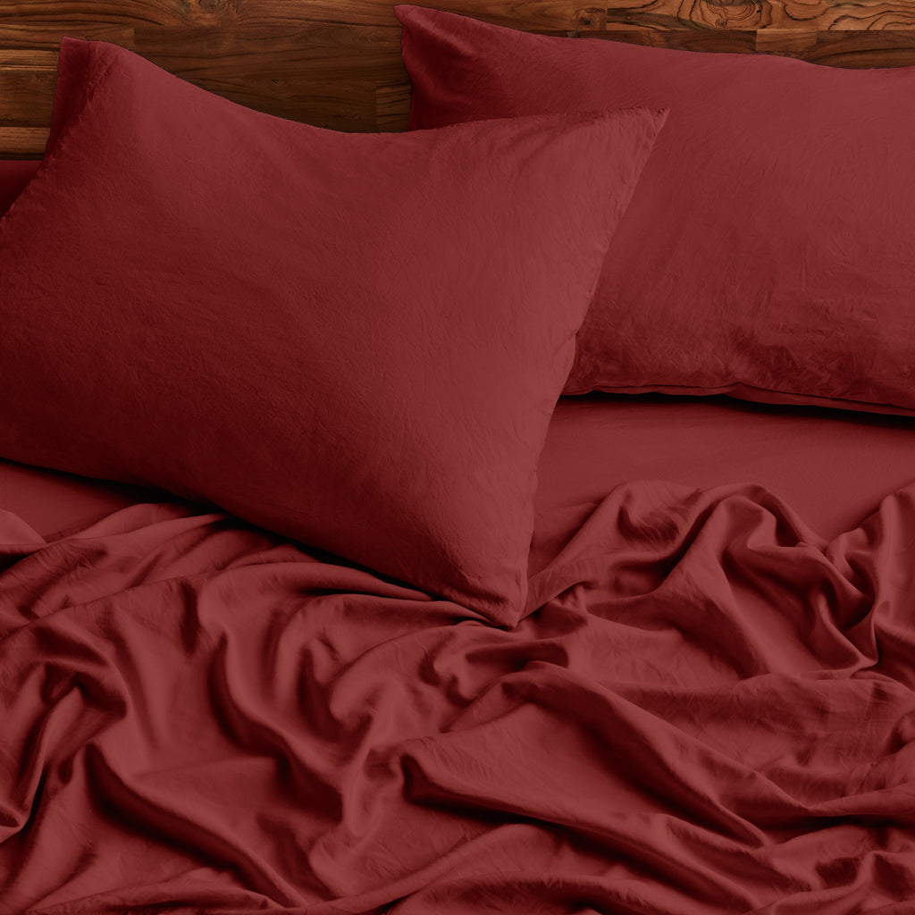 Bed Sheet Set, Ultra Soft Washed for Master Bedrooms, Guest Beds and Daily Use, 5 Sizes and 14 Colors image 74