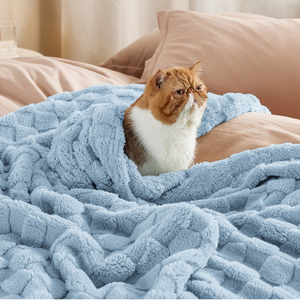 Cozy Throw Blanket, Jacquard Shaggy Sherpa for Living Rooms, Bedrooms and Everyday Lounging, 4 Sizes and 19 Colors image 75
