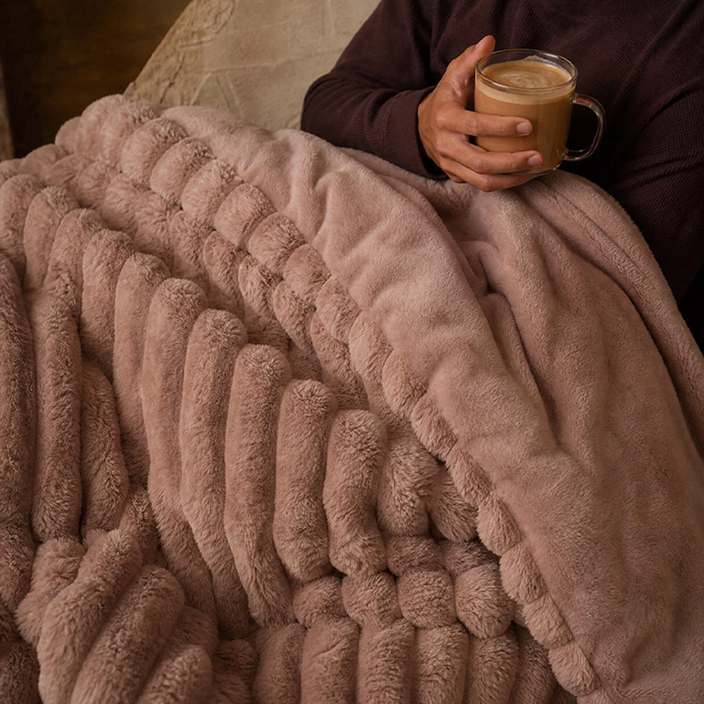 Bed Comforter, Jasmine Ultrasoft Faux Fur Ribbed Set, Lightweight Design for Year-Round Bedroom Comfort and Restful Sleep image 75