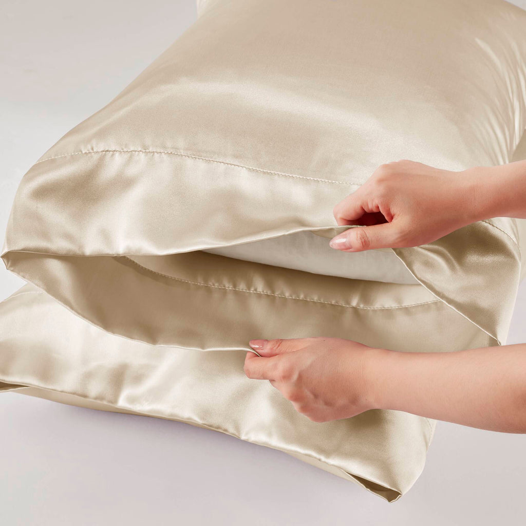 Bed Sheet Set, Satin for Master Bedrooms, Guest Beds and Daily Use, 6 Sizes and 12 Colors, Designed for Everyday Home Use image 75