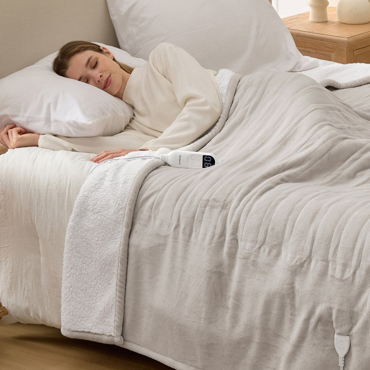 Cozy Throw Blanket, Solid Flannel Heated for Sofas, Beds and Relaxing at Home, 5 Sizes and 11 Colors image 75