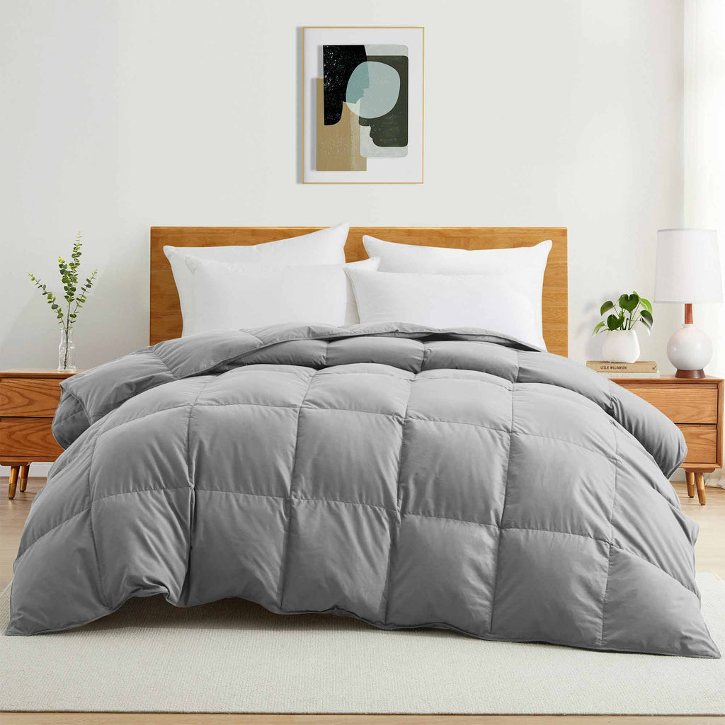 Down & Feather Comforter, Goose, Lightweight Design, Machine-Washable Care for Everyday Bedding and Comfortable Sleep, 4 Sizes and 8 Colors image 76