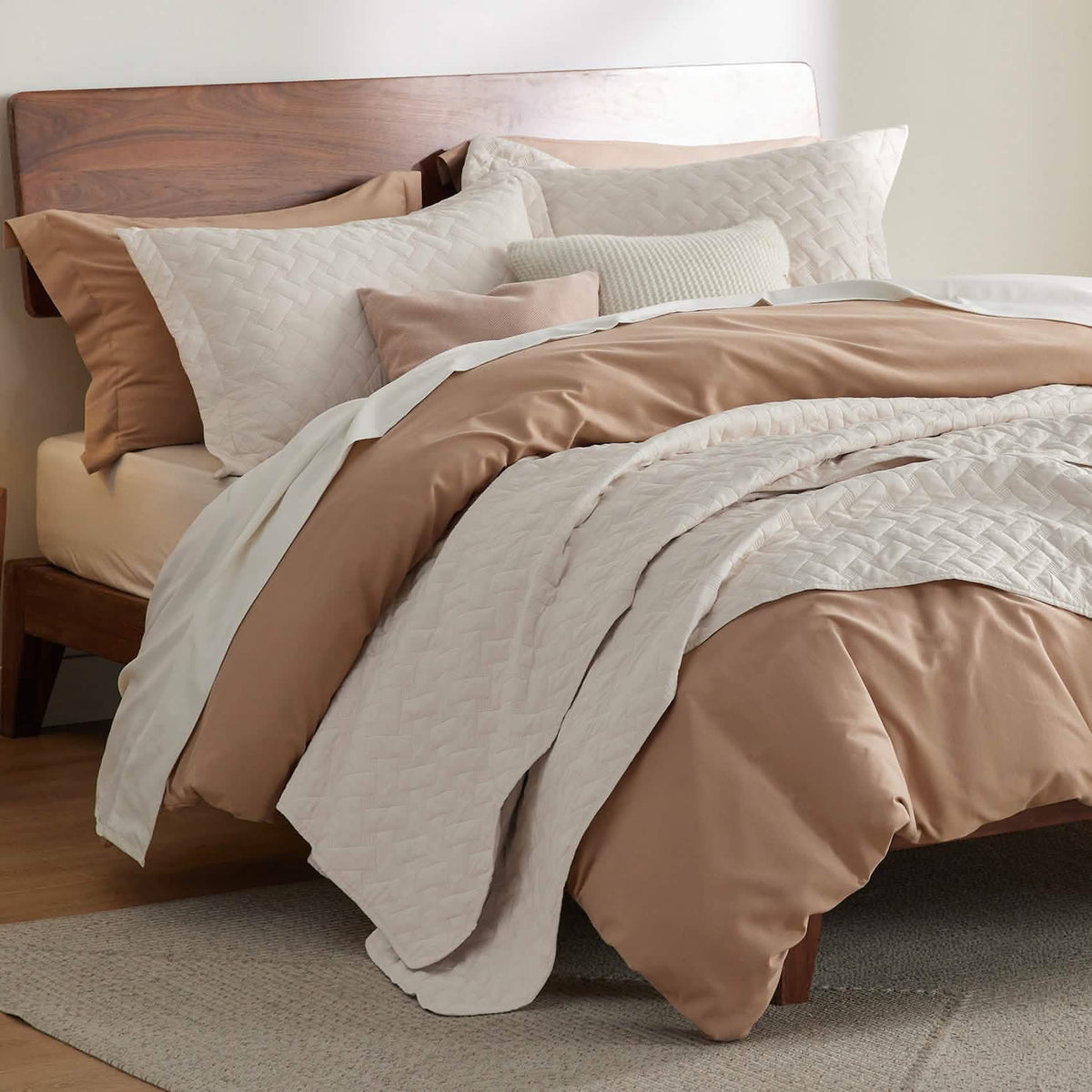Cozy Throw Blanket, Basket weave Quilt Set, Lightweight Design for Living Rooms, Bedrooms and Everyday Lounging, 6 Sizes and 17 Colors image 76