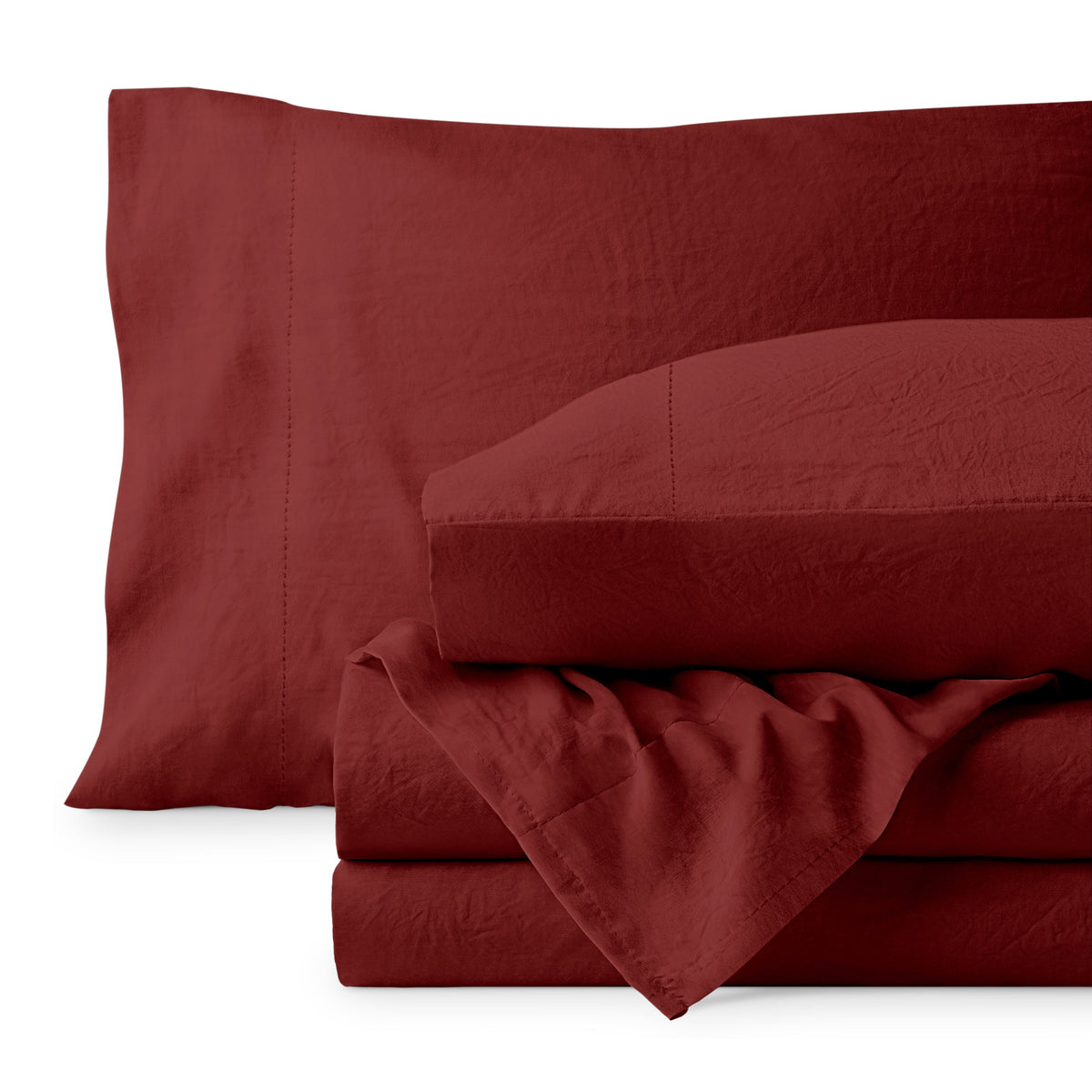 Bed Sheet Set, Ultra Soft Washed for Master Bedrooms, Guest Beds and Daily Use, 5 Sizes and 14 Colors image 76