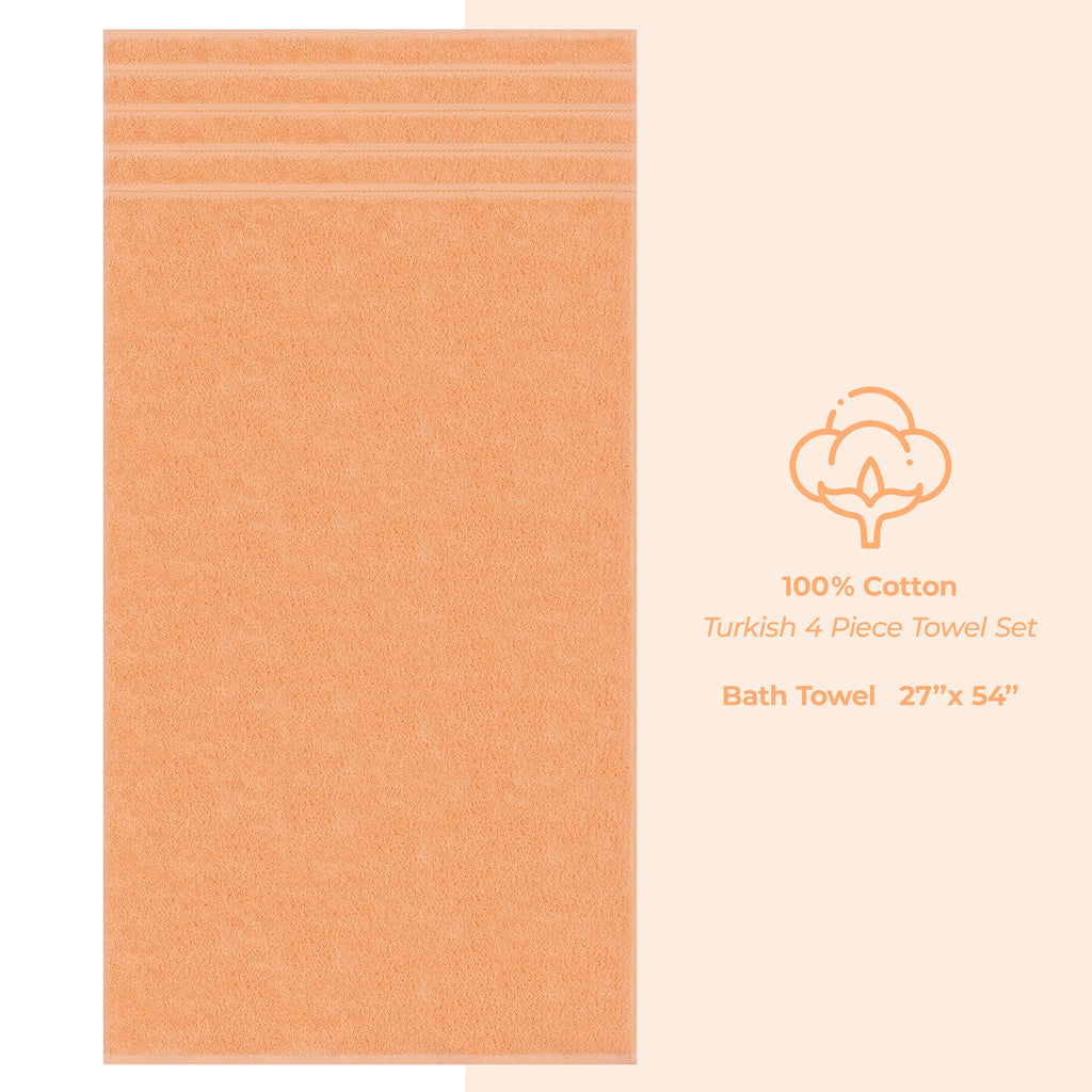 Bath Towel Set, 100% Cotton Turkish Towels for Bathroom, 4 for Home Bathrooms and Everyday Care, 21 Color Options image 76