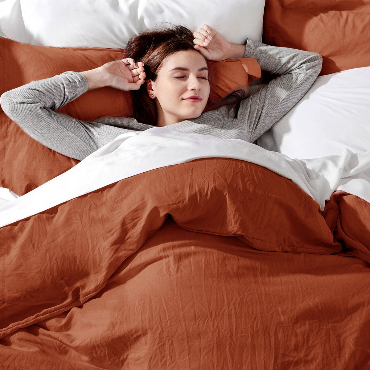 Duvet Cover Set, Ultra Soft Hypoallergenic Microfiber, Lightweight Design for Guest Rooms and Everyday Bedroom Styling image 76