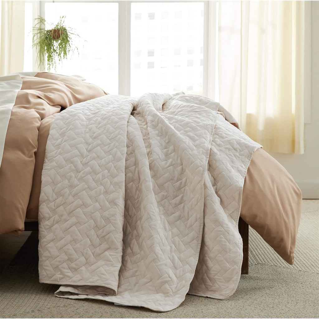 Cozy Throw Blanket, Basket weave Quilt Set, Lightweight Design for Living Rooms, Bedrooms and Everyday Lounging, 6 Sizes and 17 Colors image 77