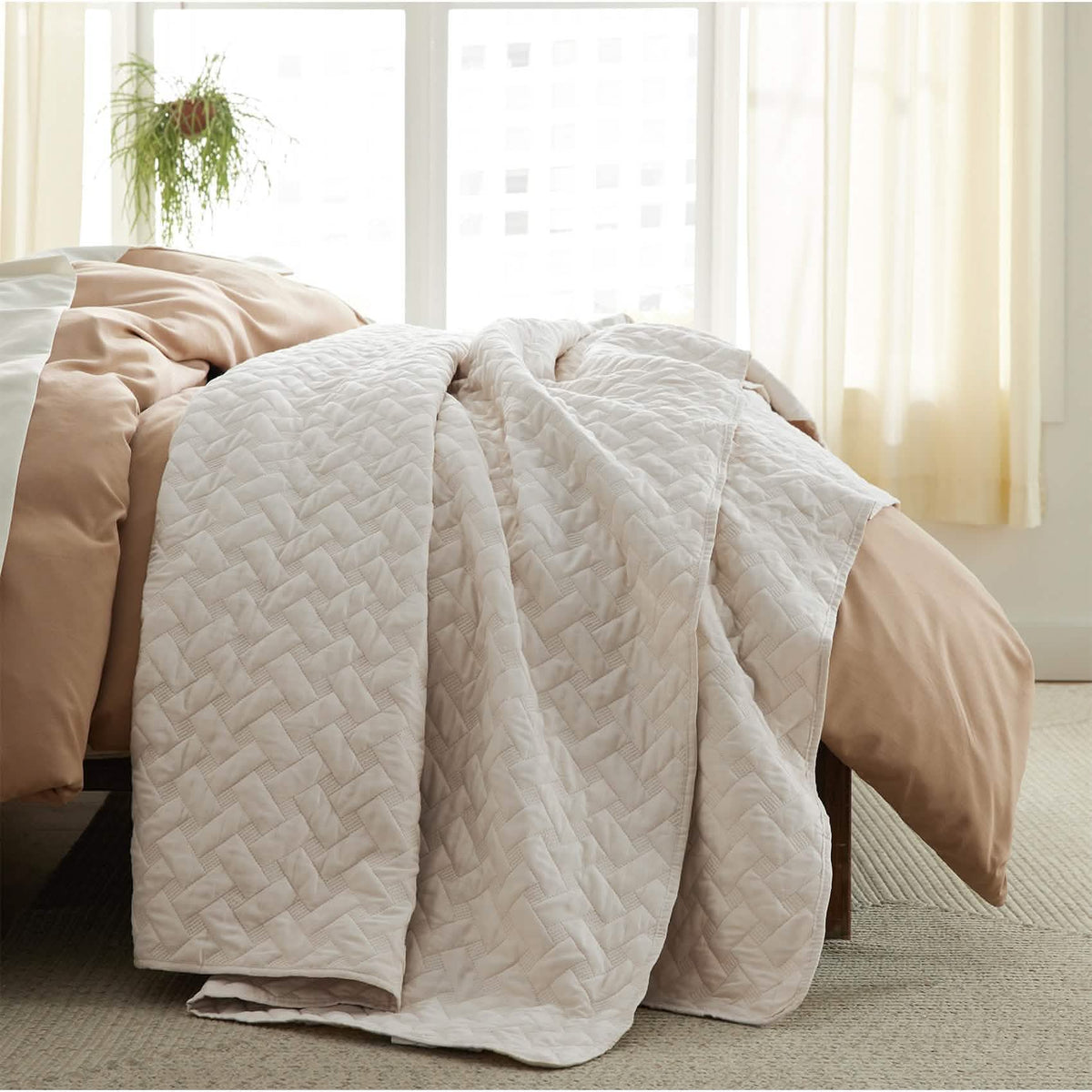Cozy Throw Blanket, Basket weave Quilt Set, Lightweight Design for Living Rooms, Bedrooms and Everyday Lounging, 6 Sizes and 17 Colors image 77