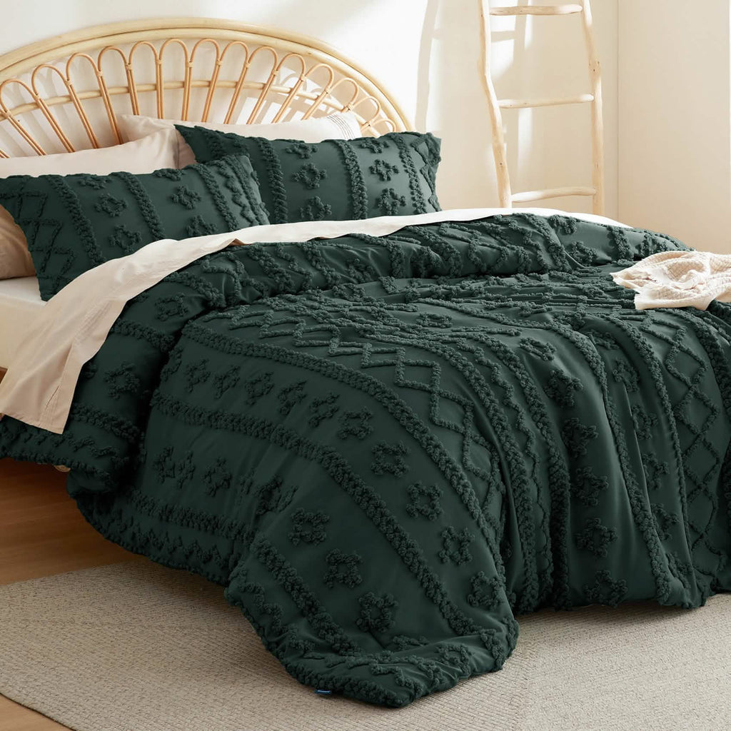 Bed Comforter, Boho Deluxe Embroidery Set, Breathable Construction, Machine-Washable Care for Everyday Bedding and Comfortable Sleep image 77