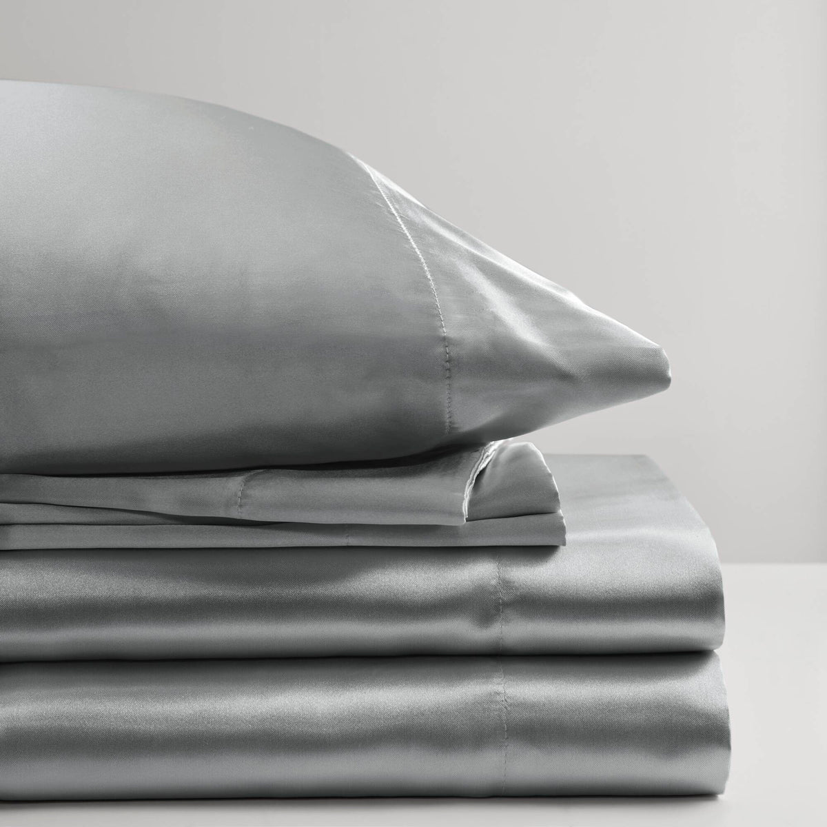 Bed Sheet Set, Satin for Master Bedrooms, Guest Beds and Daily Use, 6 Sizes and 12 Colors, Designed for Everyday Home Use image 77