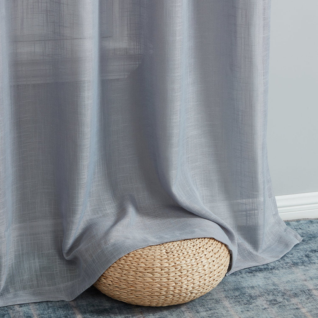 Window Curtain, Privacy Faux Linen Textured Semi Sheer Panels for Windows, Room Styling and Everyday Privacy, 7 Sizes and 14 Colors image 77