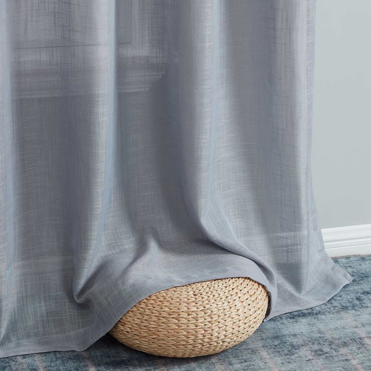 Window Curtain, Privacy Faux Linen Textured Semi Sheer Panels for Windows, Room Styling and Everyday Privacy, 7 Sizes and 14 Colors image 77