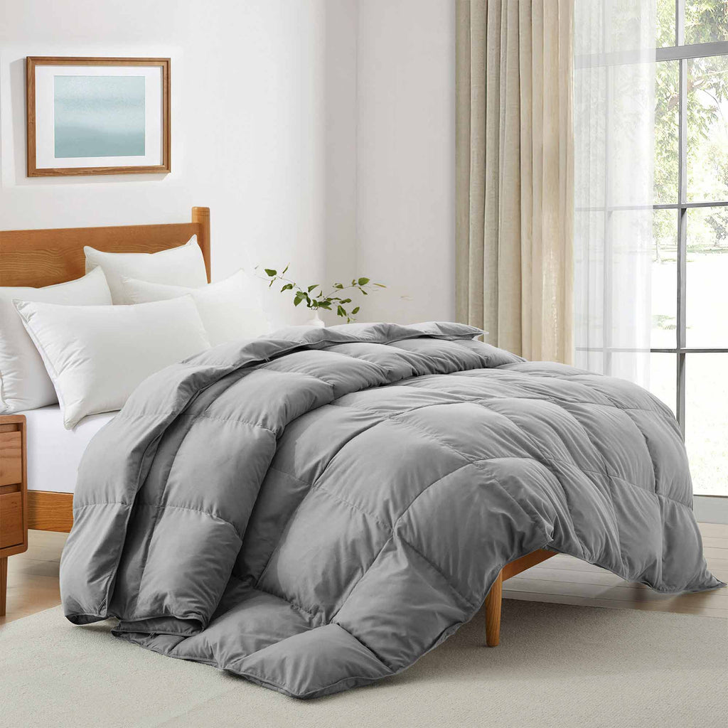 Down & Feather Comforter, Goose, Lightweight Design, Machine-Washable Care for Everyday Bedding and Comfortable Sleep, 4 Sizes and 8 Colors image 78