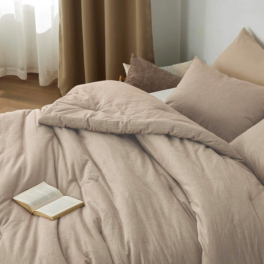 Bed Comforter, Prewashed Cotton Set for Year-Round Bedroom Comfort and Restful Sleep, 5 Sizes and 12 Colors image 78