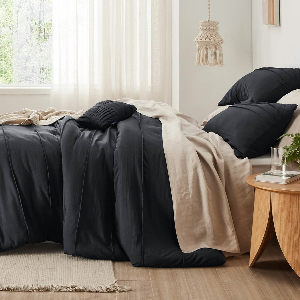 Bed Comforter, Pinch Pleat Set for Year-Round Bedroom Comfort and Restful Sleep, 5 Sizes and 19 Colors image 78