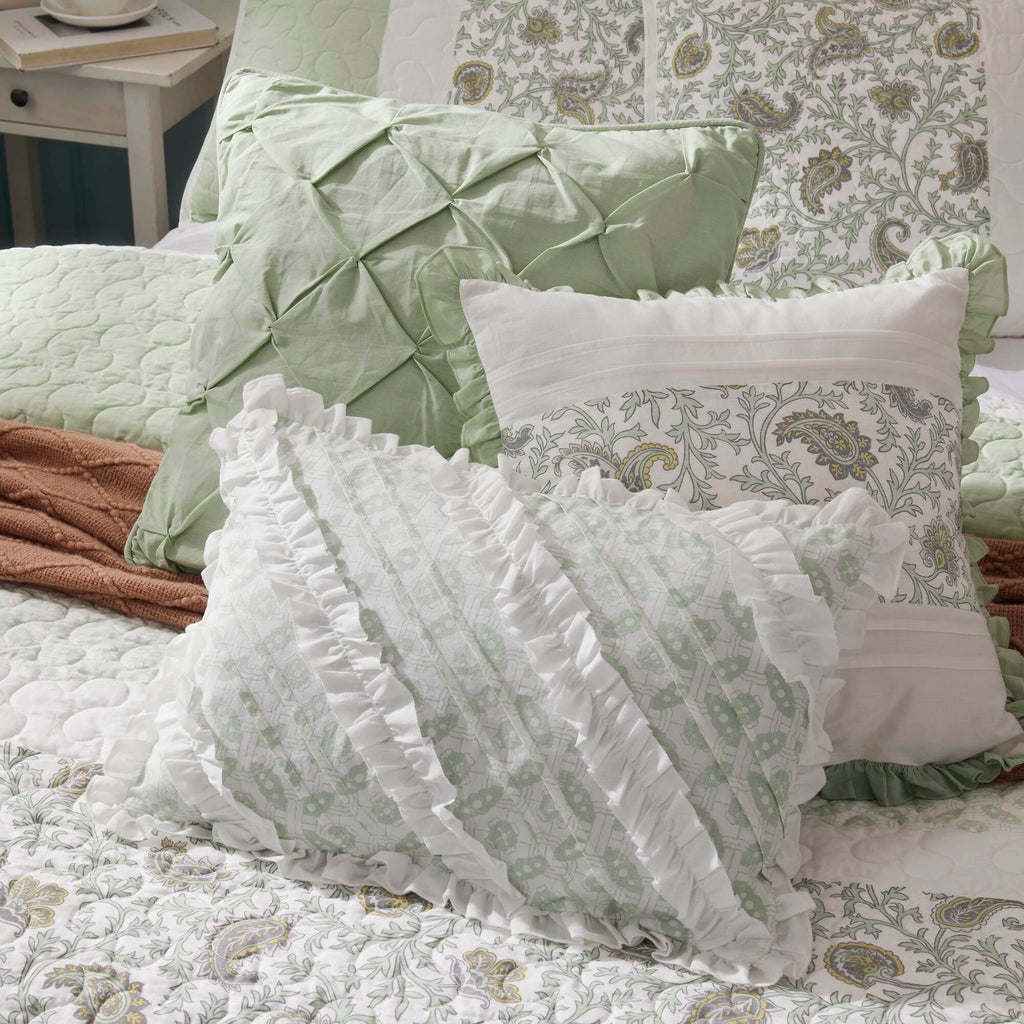 Cozy Throw Blanket, Dawn 6 Piece Cotton Percale Quilt Set, Machine-Washable Care for Sofas, Beds and Relaxing at Home, 2 Sizes and 5 Colors image 78