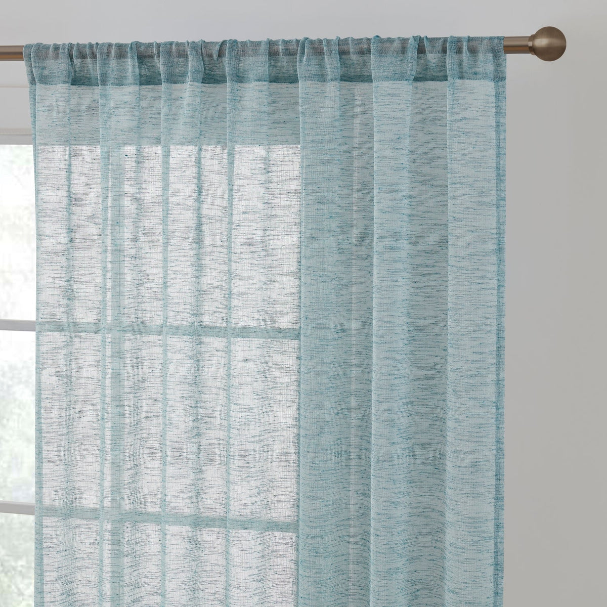 Window Curtain, Penelope Faux Linen Sheer Panels, Lightweight Design for Bedrooms, Living Rooms and Home Privacy, 5 Sizes and 12 Colors image 78