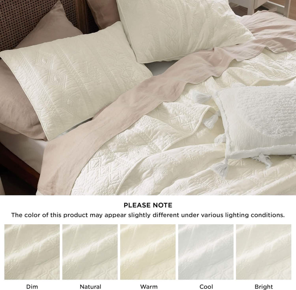 Cozy Throw Blanket, Voile Cotton Quilt Set, Lightweight Design, Breathable Construction for Sofas, Beds and Relaxing at Home image 78