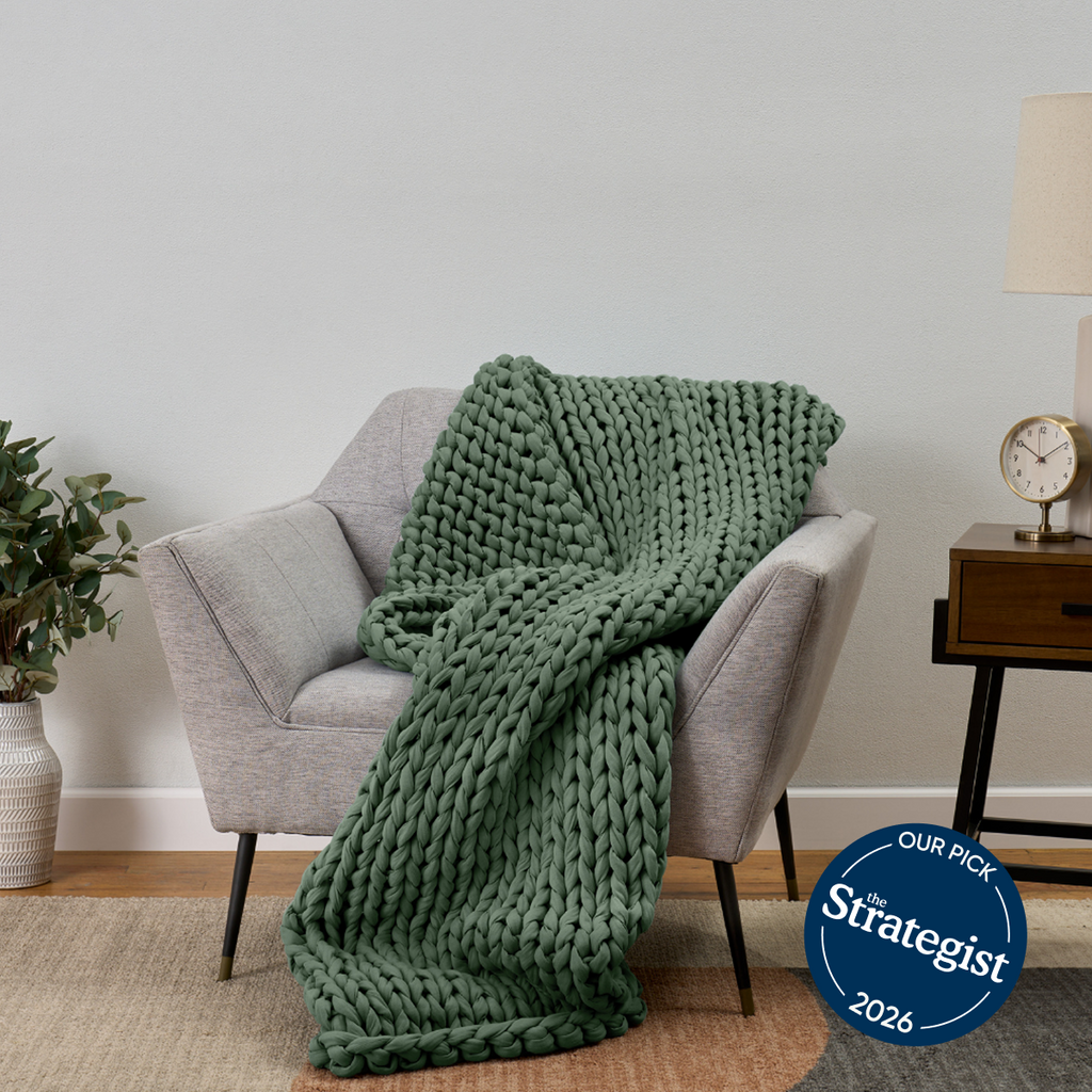 Cozy Throw Blanket, Cotton Weighted for Sofas, Beds and Relaxing at Home, 32 Color Options image 79
