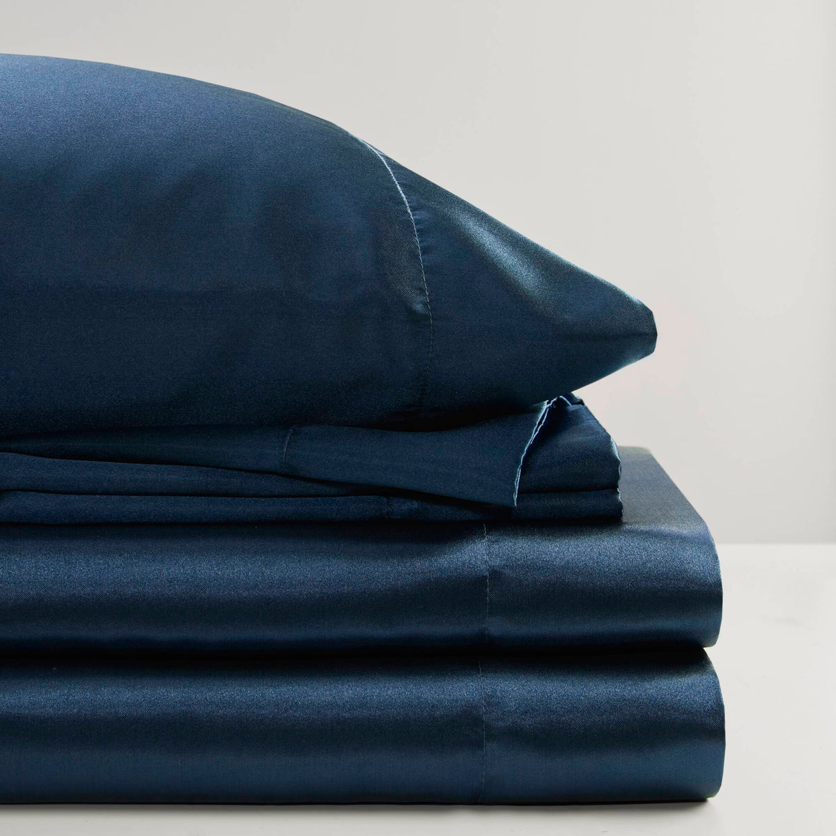 Bed Sheet Set, Satin for Master Bedrooms, Guest Beds and Daily Use, 6 Sizes and 12 Colors, Designed for Everyday Home Use image 79