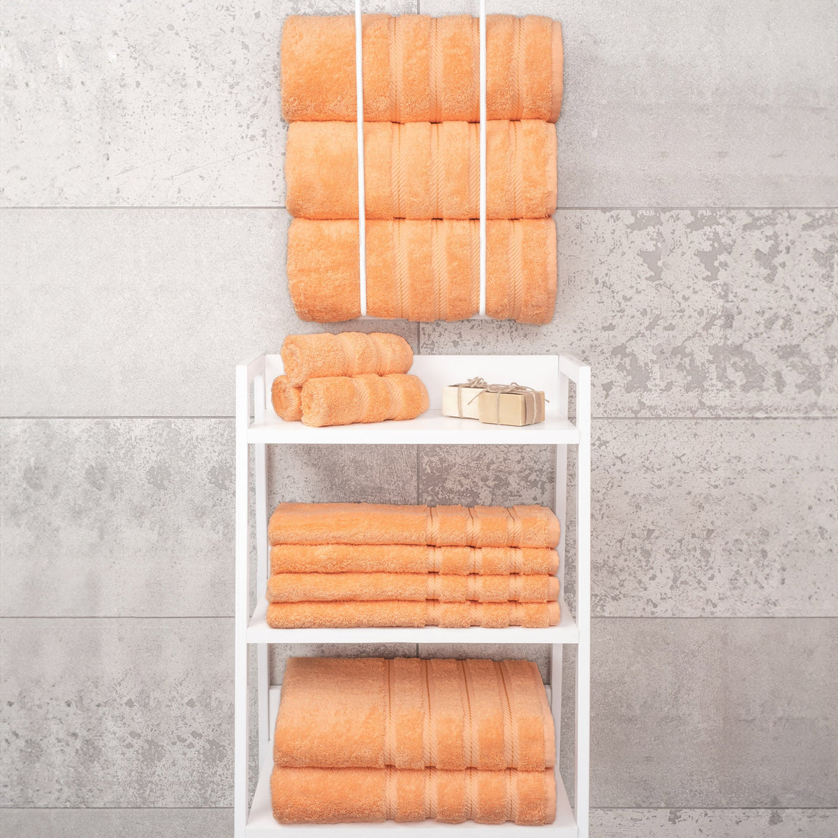 Bath Towel Set, 100% Cotton Turkish Towels for Bathroom, 4 for Home Bathrooms and Everyday Care, 21 Color Options image 79