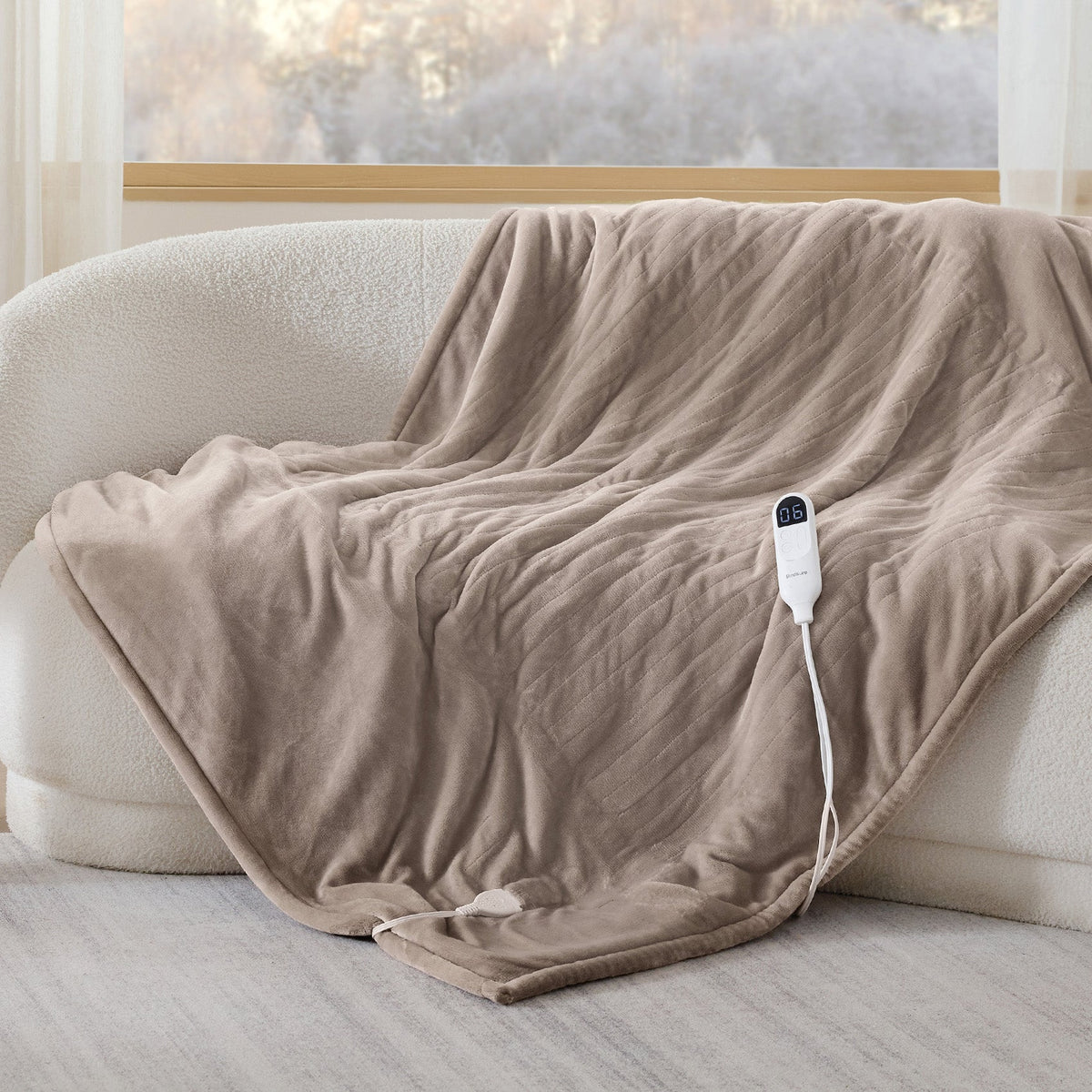Cozy Throw Blanket, Solid Flannel Heated for Sofas, Beds and Relaxing at Home, 5 Sizes and 11 Colors image 79