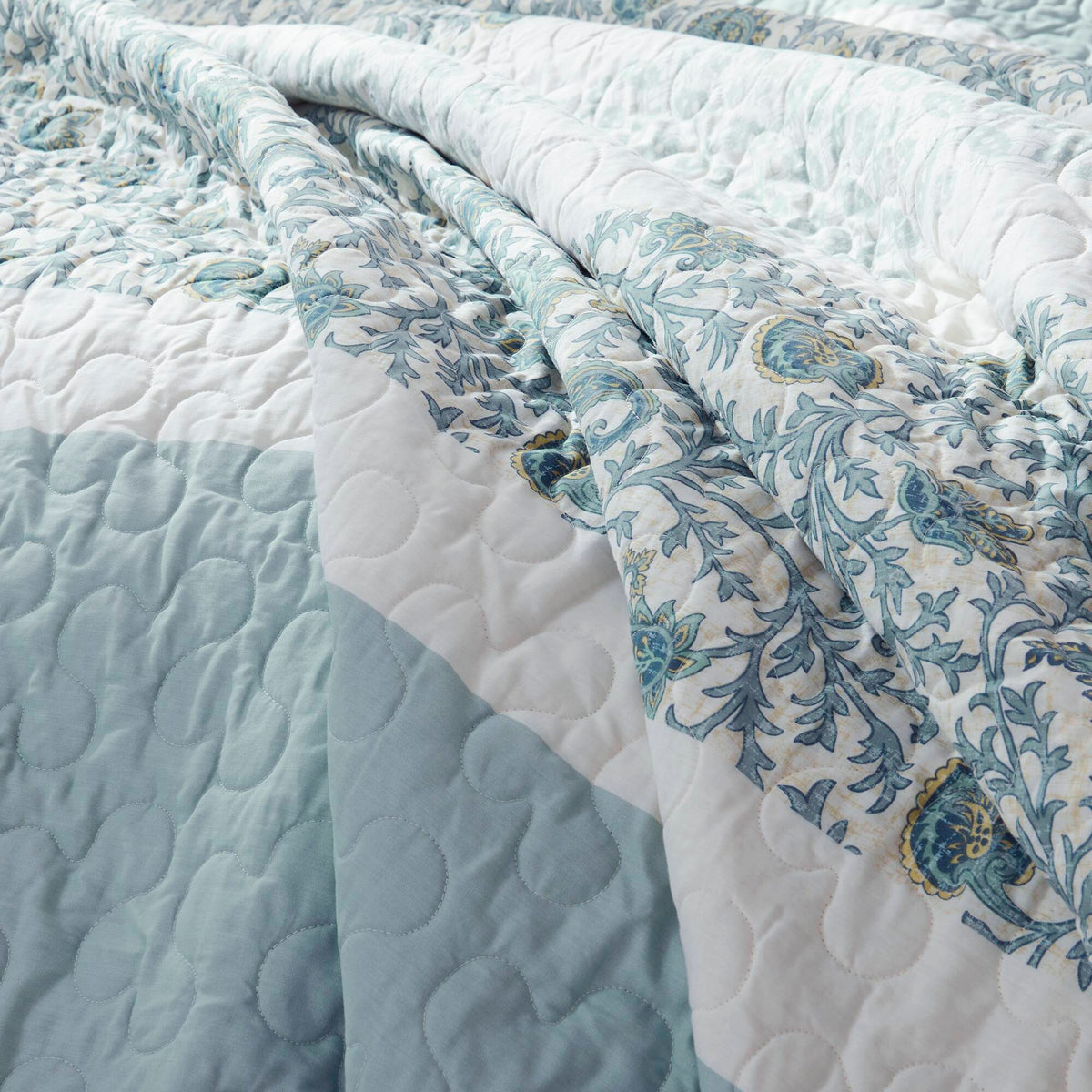Cozy Throw Blanket, Dawn 6 Piece Cotton Percale Quilt Set, Machine-Washable Care for Sofas, Beds and Relaxing at Home, 2 Sizes and 5 Colors image 80
