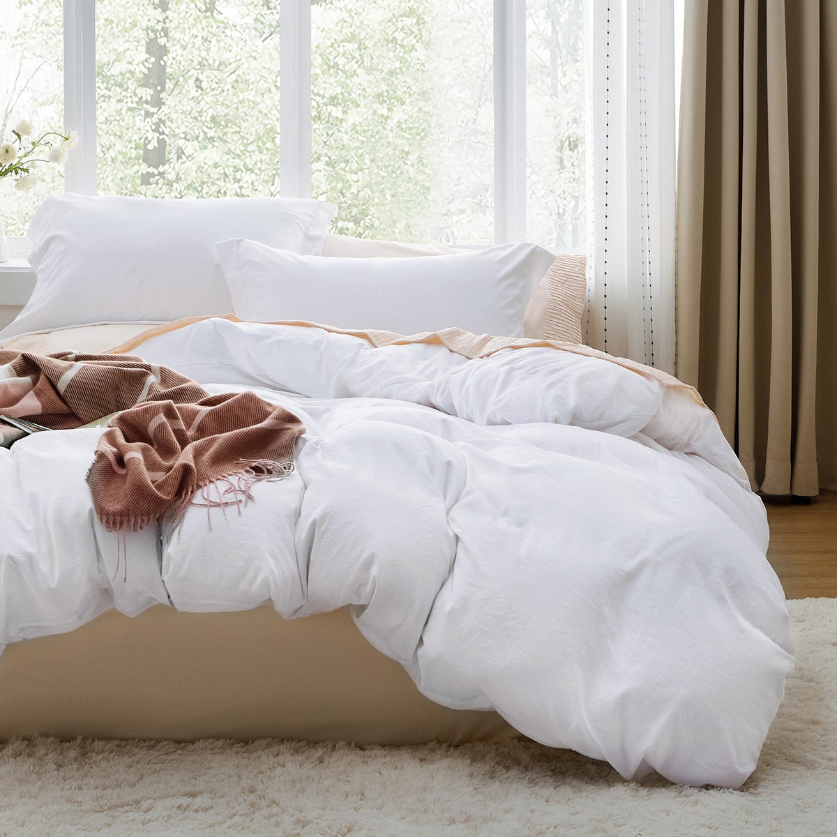 Duvet Cover Set, Ultra Soft Hypoallergenic Microfiber, Lightweight Design for Guest Rooms and Everyday Bedroom Styling image 80