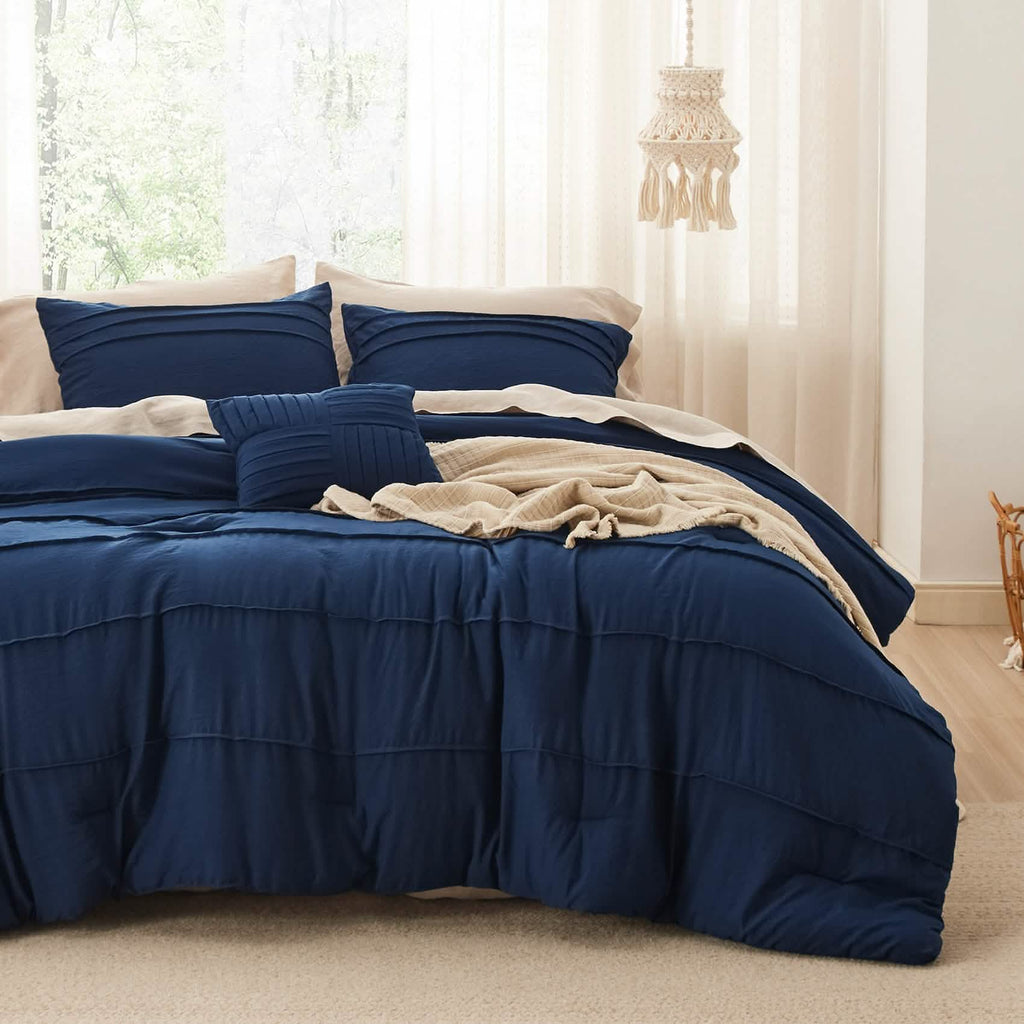 Bed Comforter, Pinch Pleat Set for Year-Round Bedroom Comfort and Restful Sleep, 5 Sizes and 19 Colors image 80