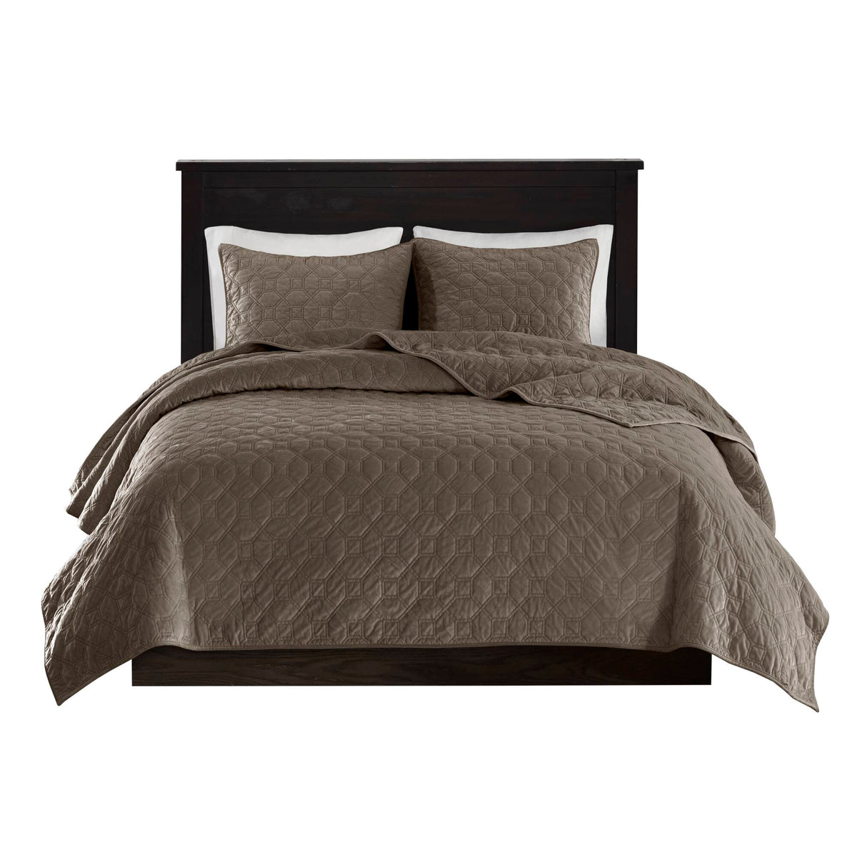 Cozy Throw Blanket, Harper 3 Piece Velvet Quilt Set, Machine-Washable Care for Sofas, Beds and Relaxing at Home, 2 Sizes and 7 Colors image 82