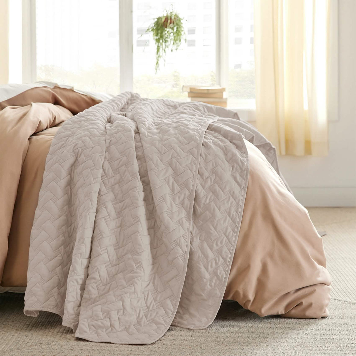 Cozy Throw Blanket, Basket weave Quilt Set, Lightweight Design for Living Rooms, Bedrooms and Everyday Lounging, 6 Sizes and 17 Colors image 83