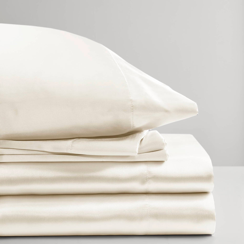 Bed Sheet Set, Satin for Master Bedrooms, Guest Beds and Daily Use, 6 Sizes and 12 Colors, Designed for Everyday Home Use image 83