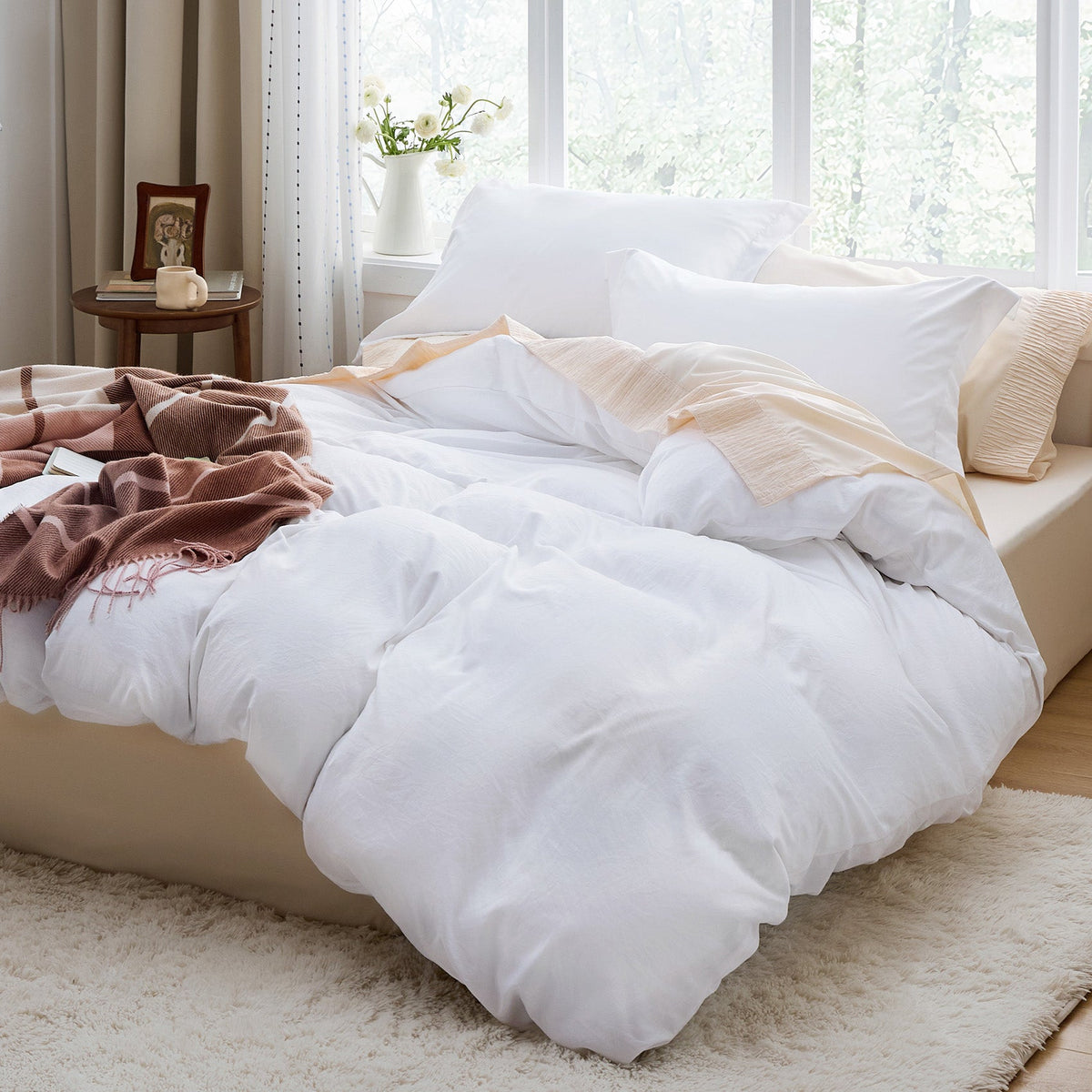 Duvet Cover Set, Ultra Soft Hypoallergenic Microfiber, Lightweight Design for Guest Rooms and Everyday Bedroom Styling image 83