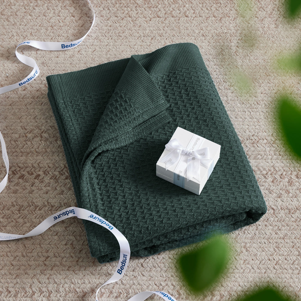 Cozy Throw Blanket, Cotton Waffle Weave, Lightweight Design, Breathable Construction for Living Rooms, Bedrooms and Everyday Lounging image 84