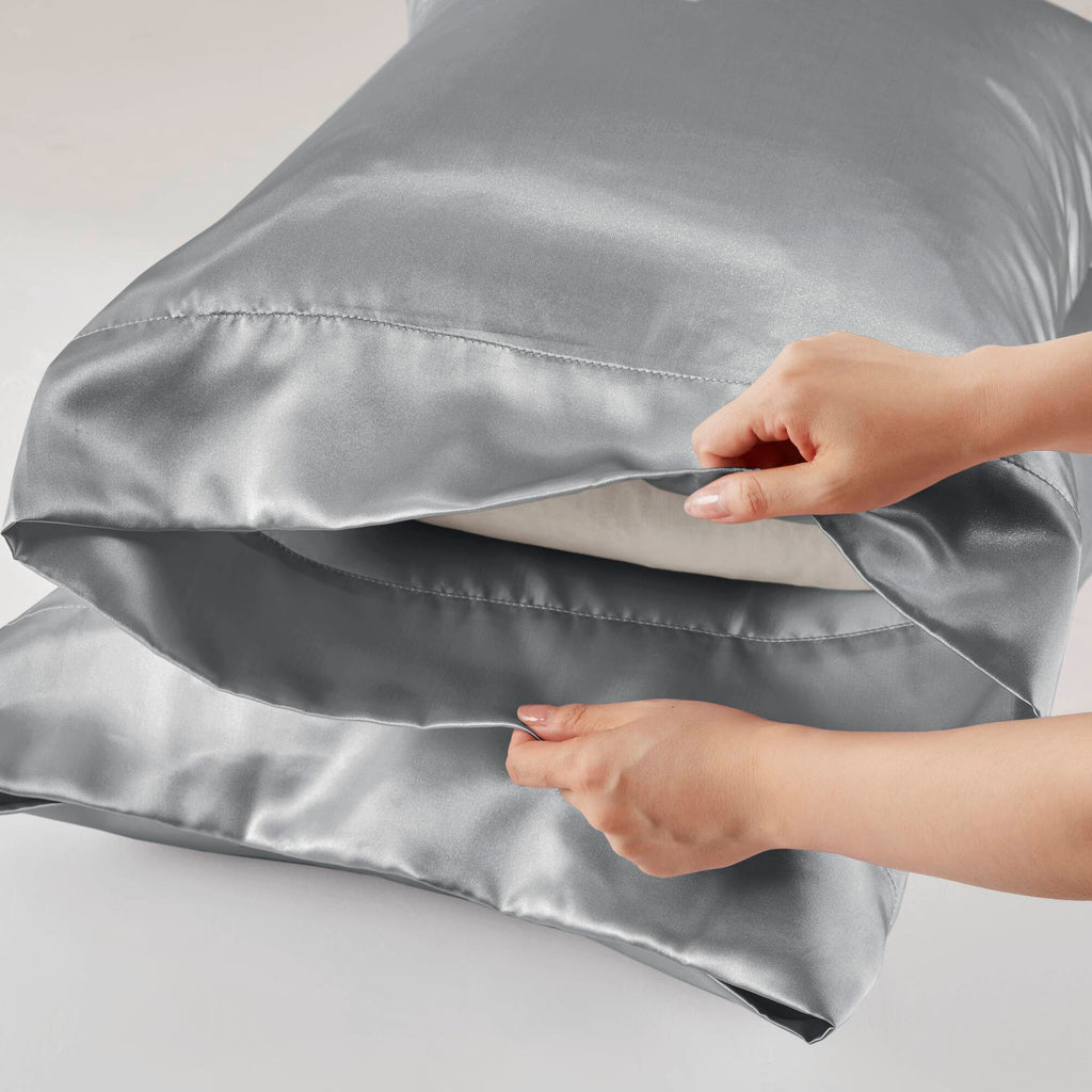 Bed Sheet Set, Satin for Master Bedrooms, Guest Beds and Daily Use, 6 Sizes and 12 Colors, Designed for Everyday Home Use image 84