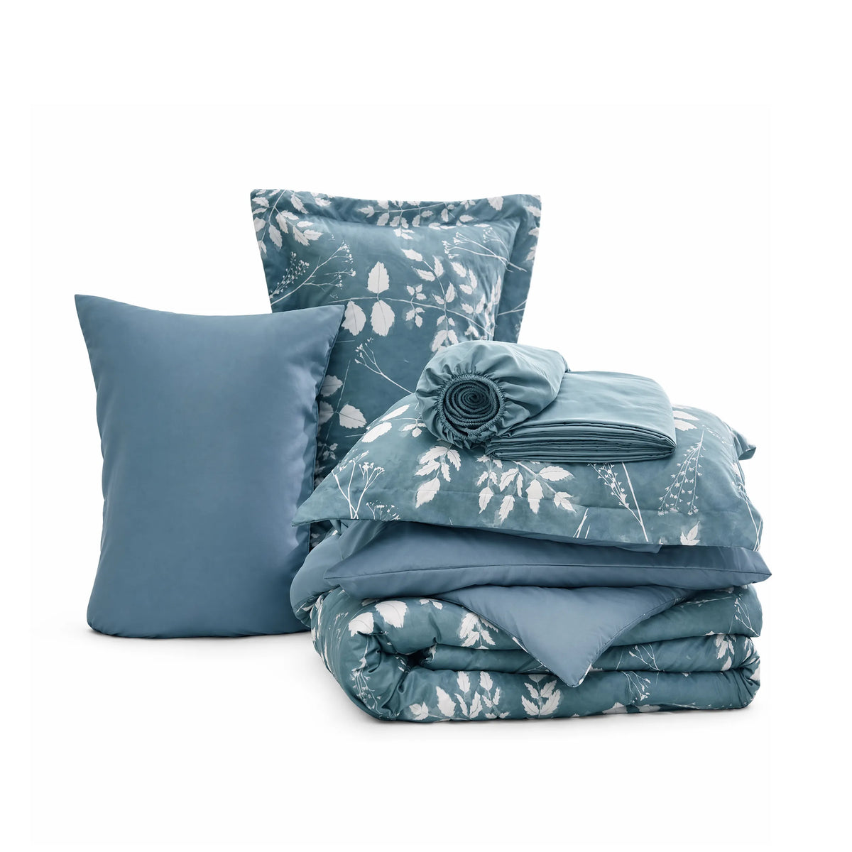 Bed Comforter, Elegant Floral Sets for Everyday Bedding and Comfortable Sleep, 4 Sizes and 15 Colors image 85