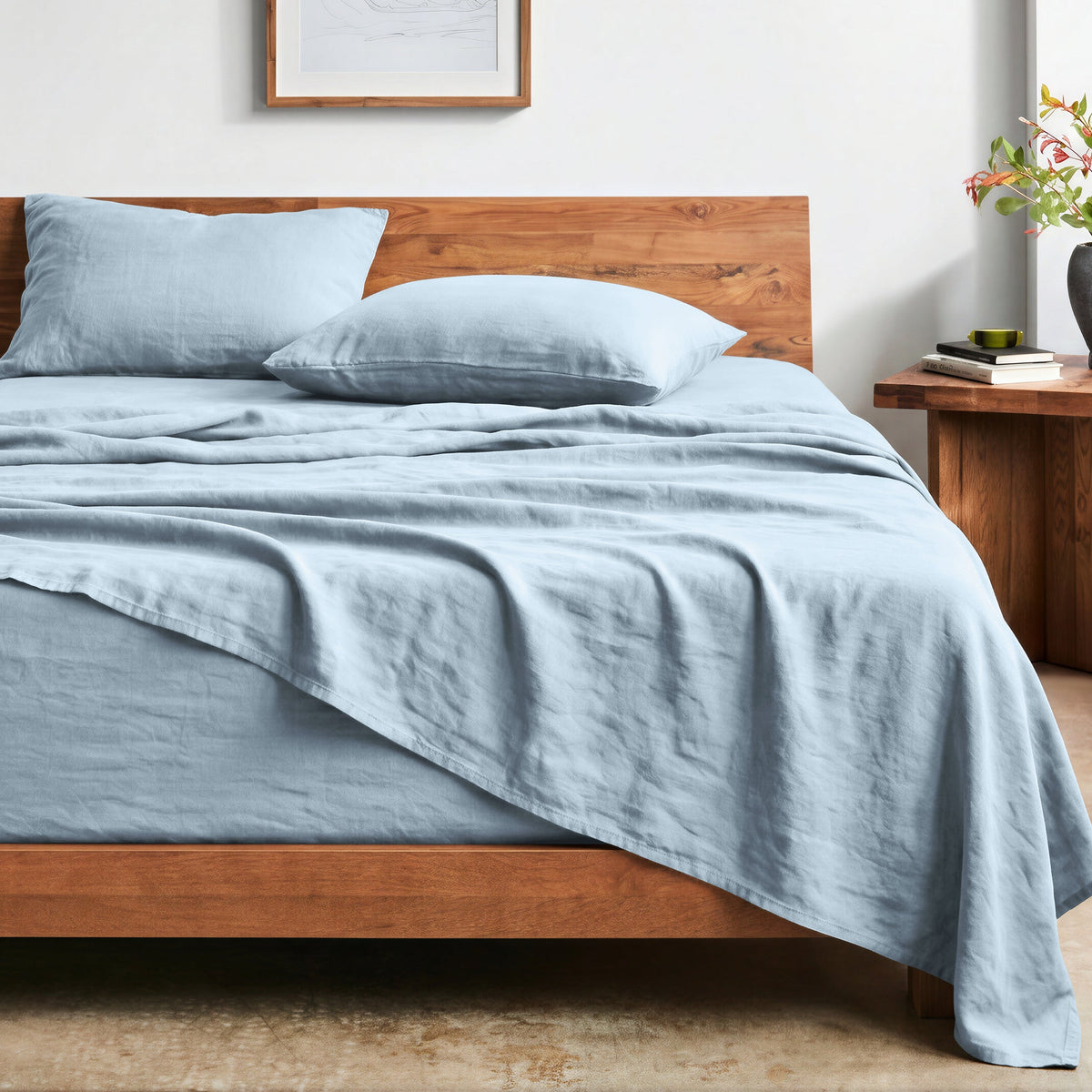 Bed Sheet Set, Ultra Soft Washed for Master Bedrooms, Guest Beds and Daily Use, 5 Sizes and 14 Colors image 85