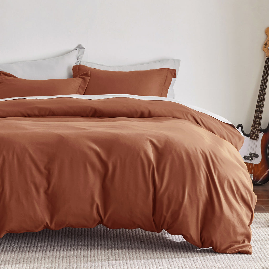 Duvet Cover Set, Brushed Microfiber for Guest Rooms and Everyday Bedroom Styling, 9 Sizes and 36 Colors image 86