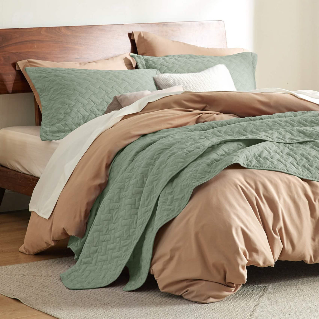 Cozy Throw Blanket, Basket weave Quilt Set, Lightweight Design for Living Rooms, Bedrooms and Everyday Lounging, 6 Sizes and 17 Colors image 88