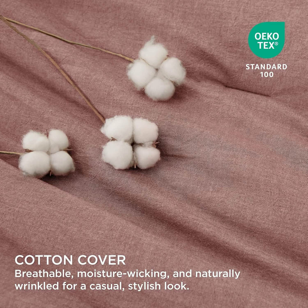 Bed Comforter, Prewashed Cotton Set for Year-Round Bedroom Comfort and Restful Sleep, 5 Sizes and 12 Colors image 88