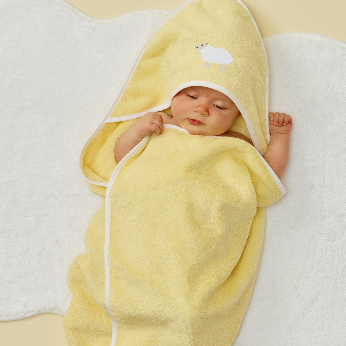 Bath Linen, Baby Hooded Towel, Organic Cotton Shell for Daily Bathroom Routines and Guest Baths, 18 Color Options image 88
