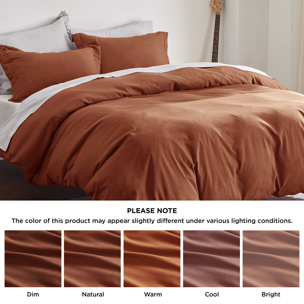 Duvet Cover Set, Brushed Microfiber for Guest Rooms and Everyday Bedroom Styling, 9 Sizes and 36 Colors image 89
