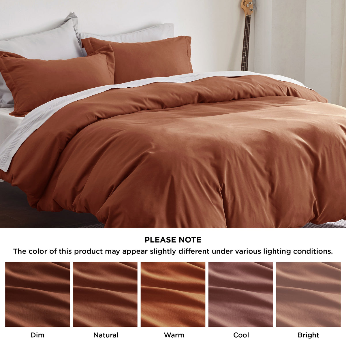 Duvet Cover Set, Brushed Microfiber for Guest Rooms and Everyday Bedroom Styling, 9 Sizes and 36 Colors image 89