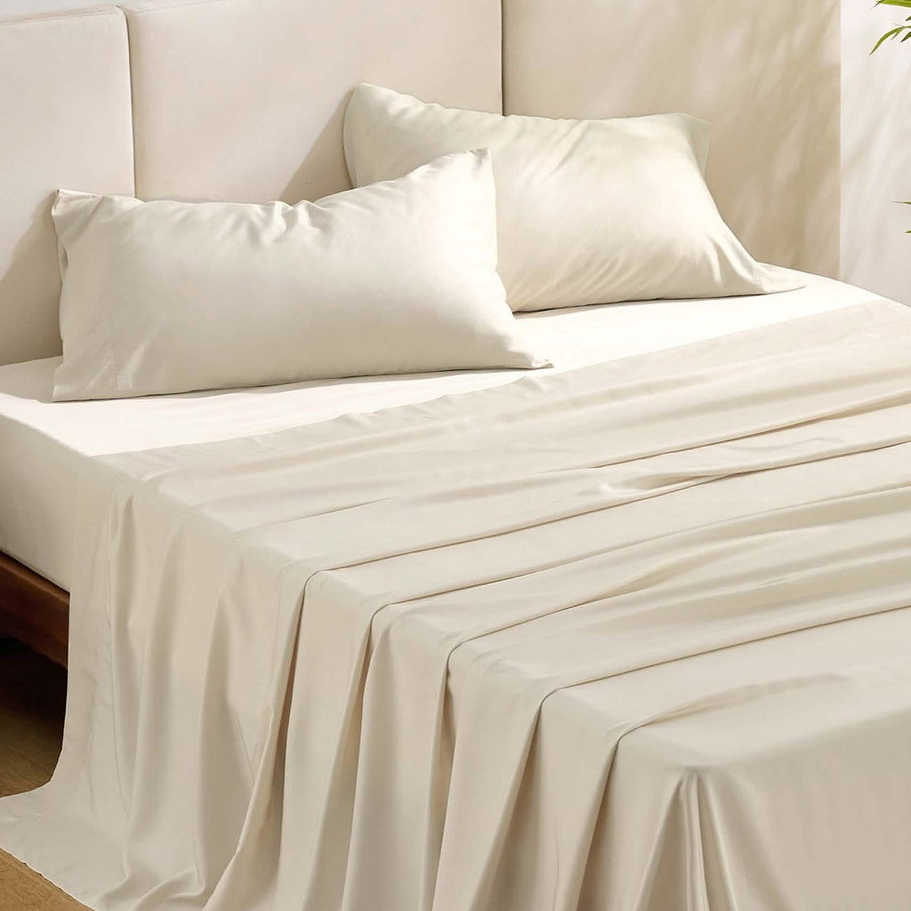 Bed Sheet Set, Rayon Derived from Bamboo, Cooling Comfort, Breathable Construction for Everyday Bedroom Comfort and Guest Rooms image 89