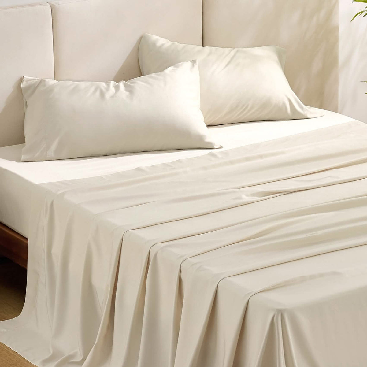 Bed Sheet Set, Rayon Derived from Bamboo, Cooling Comfort, Breathable Construction for Everyday Bedroom Comfort and Guest Rooms image 89