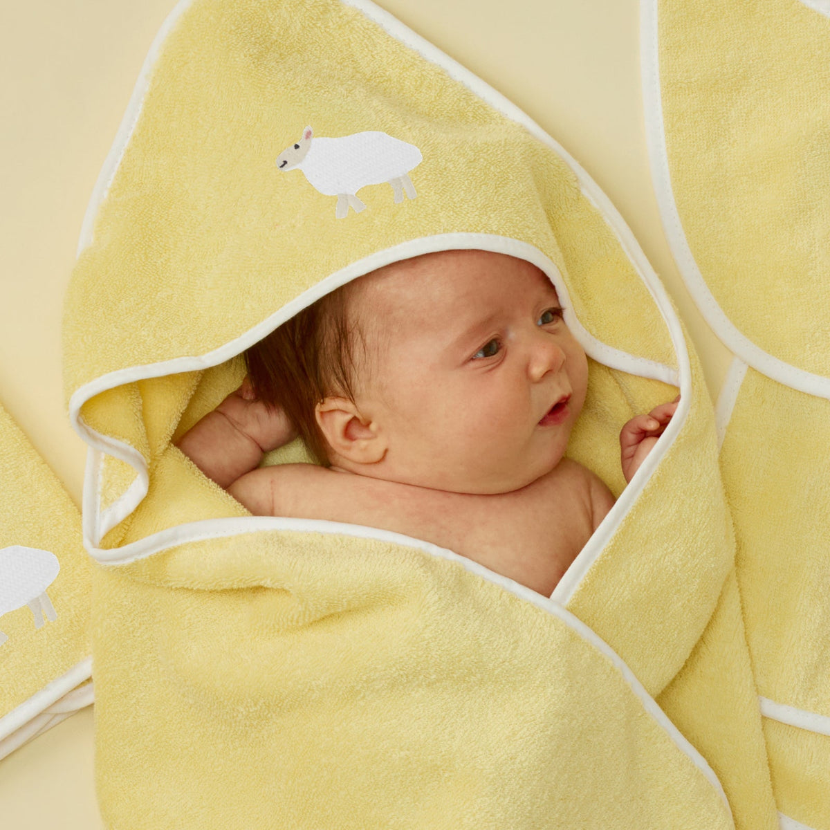Bath Linen, Baby Hooded Towel, Organic Cotton Shell for Daily Bathroom Routines and Guest Baths, 18 Color Options image 90