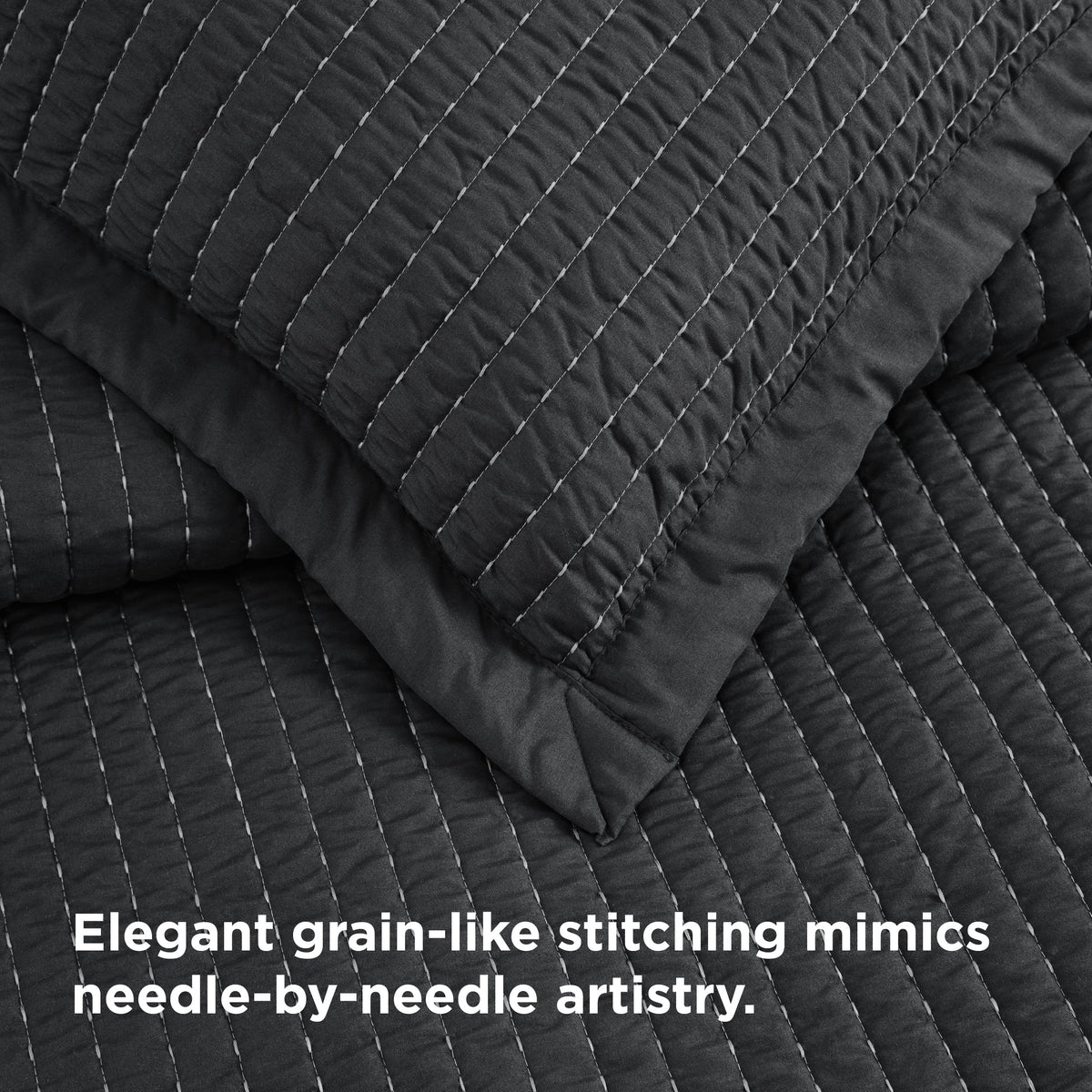 Cozy Throw Blanket, Corduroy Pattern Quilt Set, Breathable Construction for Living Rooms, Bedrooms and Everyday Lounging image 91