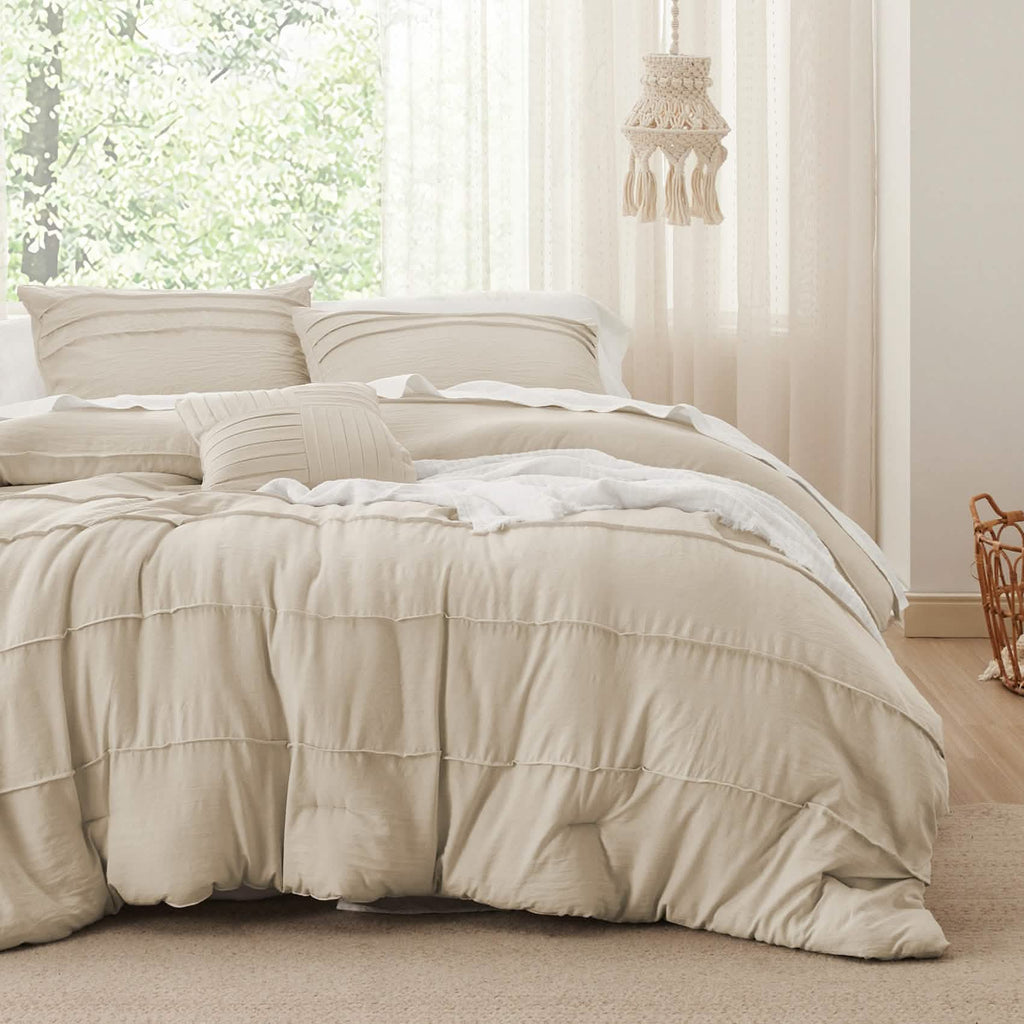 Bed Comforter, Pinch Pleat Set for Year-Round Bedroom Comfort and Restful Sleep, 5 Sizes and 19 Colors image 92