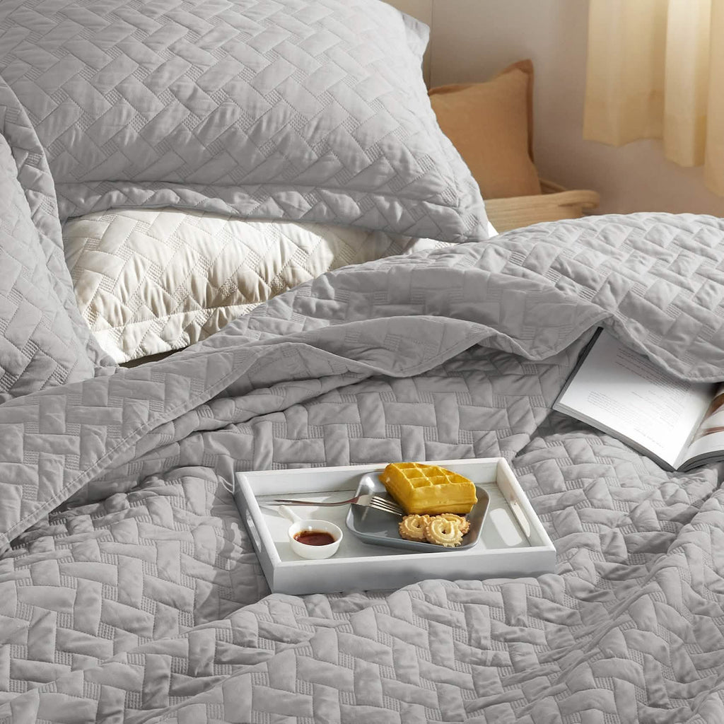 Cozy Throw Blanket, Basket weave Quilt Set, Lightweight Design for Living Rooms, Bedrooms and Everyday Lounging, 6 Sizes and 17 Colors image 92